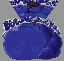 big_belly blue_body blue_skin blueberry blueberry_girl blueberry_inflation breasts brown_hair choker fat fat_female female female_focus female_only gurgling immobilization inflation inflation_fetish inflation_sequence ripped_clothing ripped_shirt ripping_pants sequence shale_(simsimsalaboom) simsimsalaboom spherical_inflation thick_thighs thigh thighs track_suit willy_wonka_and_the_chocolate_factory yellow_eyes