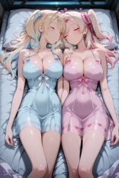 2girls ai_generated arbitrary best_friends best_girl crossover gyaru kedarui_aashii keikenzumi_na_kimi_to,_keiken_zero_na_ore_ga,_otsukiai_suru_hanashi kimi_no_koto_ga_dai_dai_dai_dai_daisuki_na_100-nin_no_kanojo shirakawa_runa sisters slut yuri