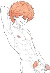 1boy 1male ai_generated bara big_penis bottom_pov civitai enticing gay gay_male illustrious_(stable_diffusion) implied_sex male male_focus male_only male_prey nude queer stable_diffusion sweat sweating tied_up tokyo_revengers yaoi black_and_white showing_off jerking jerkingoff one_arm_up arms_behind_head smirking_at_viewer smirking smirk tongue_out nahoya_kawata