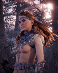 1girls 3d aloy faith103 female female_only game_screenshot horizon_zero_dawn mod solo upper_body