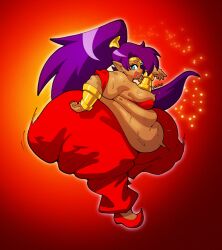 1girls blue_eyes cellulite eldiipiid fat fat_arms fat_ass fat_belly fat_butt fat_girl female female_only huge_ass huge_butt massive_ass massive_butt massive_thighs morbidly_obese morbidly_obese_female obese obese_female overweight overweight_female pointy_ears ponytail purple_hair shantae shantae_(character) side_view sideboob solo solo_female sweat sweaty sweaty_body tanned_skin thick thick_ass thick_butt thick_hips thick_legs thick_thighs wayforward