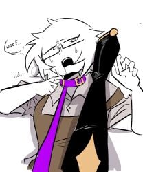 collar_pull collared dominant_male jester_(the_freak_circus) monster_boy monster_on_female self_insert the_freak_circus