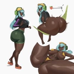1female 1girls areola_slip areolae ass ass_expansion ass_focus ass_shot big_ass big_breasts bikini bikini_bottom bikini_top black_eyes black_pubic_hair bottomwear breasts bubble_ass bubble_butt dankwoll dark-skinned_female dolly_dimpley dumptruck_ass emoji enormous_ass fat_ass female female_only footwear full_body gigantic_ass green_shorts hair hat headphones headwear hoodie huge_ass hyper_ass large_ass long_hair looking_back mature mature_body mature_figure mature_woman milf mommy multiple_views peach_(fruit) pubes pubic_hair pubic_hair_peek round_ass sandals shorts side_view sideboob smile smiling_friends solo solo_female swimwear teal_hair thick thick_ass thick_thighs thighs topwear voluptuous voluptuous_female white_background wide_hips yellow_bikini