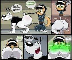 ai_generated anthro ass big_ass bubble_ass bubble_butt butt_sniffing canid canine canis domestic_cat domestic_dog dudley_puppy fart fart_fetish fart_sniffing felid feline felis female kitty_katswell male male/female maledom t.u.f.f._puppy