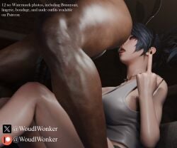 3d akali ass blacked bunny_ears dark-skinned_male interracial league_of_legends light-skinned_female looking_at_viewer middle_finger netorare ntr queen_of_spades rimjob rimming woudlwonker819
