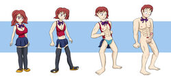 1boy 2019 female ftm_transformation gender_transformation muscles original original_character sequence thatfreakgivz torn_clothes transformation