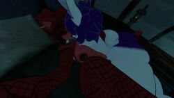 anthro anthro_on_anthro big_ass big_breasts bunny female femboy femboy_on_female fexa_(cryptiacurves) fishnets fur missionary_position nipple_piercing nipples tagme vrchat