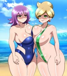 2girls aurea_juniper nintendo philena_ivy pokemon tagme yensh