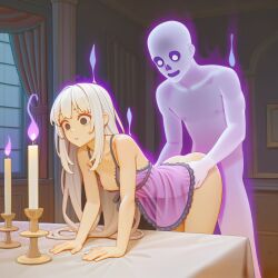 1boy 1girls 2025 2d ai_generated aristocrat aura female from_behind from_behind_position ghost indoors male manor mezrus night sex spectrophilia straight tagme transparent_clothing white_hair