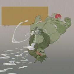 animal_genitalia anthro asian_mythology balls big_balls big_penis big_sheath blush blushing_yokai bodily_fluids closed_eyes cum cum_on_ground desperation east_asian_mythology ejaculation excessive_cum excessive_genital_fluids genital_fluids genitals grey_background huge_balls huge_cock huge_sheath hyper hyper_balls hyper_genitalia hyper_penis hyper_sheath japanese_mythology lipsticking lying male masturbation mythology nude_anthro nude_male on_back orange_background penile penile_masturbation penis sheath simple_background solo tobias_weatherby yokai