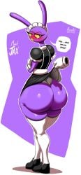 1boy alviriaart arms_crossed ass big_ass bottom_heavy bubble_butt dat_ass disembodied_hand fat_ass huge_ass jax_(the_amazing_digital_circus) large_ass looking_back maid maid_jax_(the_amazing_digital_circus) maid_outfit male male_only panties shoes solo the_amazing_digital_circus thick_ass thick_thighs upskirt wide_hips
