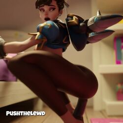 1:1 1girls 3d animal_genitalia animal_penis animated breasts breasts_out brown_dildo bun_cover chun-li_(cosplay) chun-li_juno clothes_lift crop_top dildo double_bun equine_dildo female_masturbation horse_dildo horsecock juno_(overwatch) leggings light-skinned_female light_skin longer_than_10_seconds masturbation overwatch overwatch_2 pants petite pushthelewd riding sex_toy shirt_lift shorter_than_30_seconds small_breasts solo spiked_bracelet squatting street_fighter street_fighter_6 tagme video