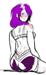 1girls asahina_mafuyu's_mother ass ass_focus big_ass bra butt dat_ass female female_focus female_only looking_at_viewer looking_back milf older_female panties project_sekai stretch_marks