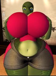 1girls 3d anthro breasts cleavage curvy female ferialexonar furry furry_female furry_only gigantic_breasts green_skin lizard_girl looking_at_viewer narrow_waist shorter_than_10_seconds shorts solo tagme thick_thighs vertical_video video wide_hips