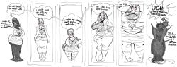 big_breasts bimbo bimbo_lips bimbofication breast_expansion breasts chubby curly_hair curvy english_text expansion female female_focus female_only glasses growth growth_sequence height_growth mature mature_female milf milfification original_character sequence shortstack shortstackification slime slime_girl syllabunne tall_female text thick_thighs thought_bubble transformation transformation_sequence voluptuous voluptuous_female wardrobe_malfunction