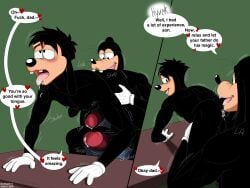 ahe_gao anal anthro ass big_penis black_body black_fur black_nose blush bodily_fluids canid canine canis clothing dialogue digital_media_(artwork) disney domestic_dog duo dustin_c ear_piercing eating_ass english_text erection father father_and_child father_and_son father_rimming_son fur gay gay_rimjob gay_sex genital_fluids genitals gloves goof_troop goofy goofy_(disney) hair handwear hearts_around_text hi_res humanoid_genitalia humanoid_penis incest looking_pleasured male male/male mammal max_goof motion_lines nipple_piercing nipples nude onomatopoeia open_mouth oral oral_sex parent parent_and_child parent_and_son penile penis penis_size_difference piercing precum_on_penis rimjob rimming rimming_male saliva_on_anus sex simple_background smile son sound_effects speech_bubble teeth text tongue tongue_in_anus tongue_out yaoi