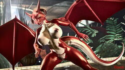 16:9 2019 3d absurd_res areola breasts clitoris domination dragon female glowing hi_res horn mammal nipples profanity provocative pussy razorsz scales scalie scenebuild source_filmmaker wings