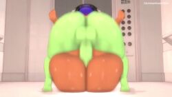 1futa 1girls 3d acht_(splatoon) agent_8_(splatoon) animated ass big_ass big_breasts dark-skinned_female dark_skin futa_on_female futanari green_skin huge_ass huge_breasts huge_cock leviantan581re longer_than_10_seconds mating_press sex shorter_than_30_seconds shortstack splatoon tagme tentacle_hair thick_thighs vaginal_penetration video