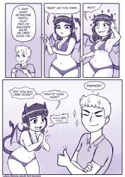 1bit-deviant absurd_res big_breasts breasts comic demon demon_humanoid duo female hi_res huge_breasts human humanoid male male/female mammal mental_transformation nerd overweight screentone succubus transformation weight_gain