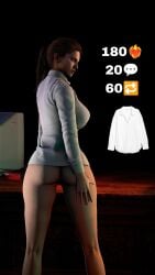 angry angry_expression ass ass_focus pc_woman_(skibidi_toilet) posno_pop_(artist) shapeshifter_agent_(skibidi_toilet) showing_ass skibidi_toilet source_filmmaker source_filmmaker_(artwork) strip_game table touching_ass without_pants