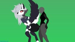 ass_jiggle big_ass bouncing_ass doggy_style helluva_boss loona_(helluva_boss) male/female