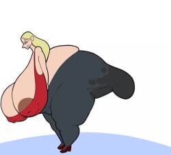 blonde_hair blue_eyes bluepants bluepants_(artist) hyper_ass hyper_feces hyper_scat intentional_soiling ousama_ranking pants_(artist) queen_hilling scat shit shitting soiling soiling_clothing tagme video