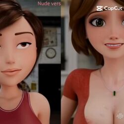 2girls 3d ai_generated bad_art big_hero_6 brown_eyes brown_hair cass_hamada completely_fucking_garbage female garbage god_just_fucking_kill_me green_eyes helen_parr kissing light-skinned_female light_skin marvel multiple_girls shorter_than_10_seconds tagme the_incredibles this_is_fucking_garbage this_is_fucking_trash trash video what what_the_fuck what_the_fuck_is_this why wtf wtf_is_this yuri