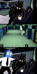 2boys 2girls animal_hospital big_breasts cum_in_pussy genuinelyfin intern_(animal_hospital) roblox roblox_game security_camera