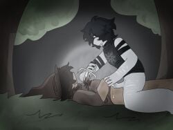 azure_(forsaken) dead dead_body death forsaken_(roblox) gay male male_only necrophilia peeing roblox two_time_(forsaken) urine