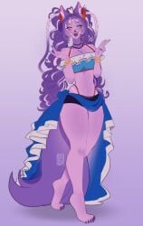 esferitavt female female_only female_original_character furry kitsune kitsune_specie large_hair oc original_character original_female_character purple_eyes purple_hair purple_hair_female purple_skin streamer_virtual virtual_youtuber vtuber vtuberfanart youtuber_girl youtuber_girlesferita