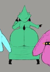 1futa 1girls 2boys anothercat ass ass_bigger_than_head ass_focus back_view ballsack big_ass bubble_butt collar deltarune dress enormous_ass enormous_cock erect_penis erection female futanari gigantic_ass huge_ass huge_cock implied_sex intersex kris_(deltarune) large_ass large_penis male plump_ass ralsei susie_(deltarune) thick_ass thick_thighs tight_clothing veiny_penis