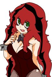 art big_breasts bunny_girl cosplay fuegosombrio green_eyes original_character red_hair sexy submissive