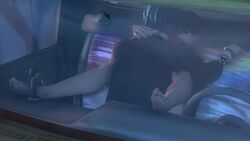 2girls 3d animated barefoot blonde_hair blue_hair canon_couple car chloe_price eye_contact female female_only human inside_car larryjohnsonsfm life_is_strange looking_at_partner moaning pale_skin pickup_truck public rachel_amber scissoring sound spread_legs tattoo tribadism truck vehicle video yuri