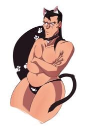 1boy big_thighs cat_boy cat_ears cat_tail collar collar_only collared crossdressing dilf male medic_(team_fortress_2) older_male pinup tastytexan team_fortress_2 thick_legs thick_thighs thong thong_only thong_panties thong_straps thunder_thighs thunderthighs wide_hips