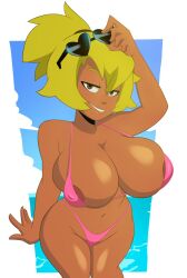 1girls 2025 2d 2d_(artwork) 2d_artwork alternate_version_available amalia ankama ass beach big_ass big_breasts bikini breasts female female_focus female_only green_hair green_hair_female grimphantom heart heart-shaped_eyewear heart-shaped_sunglasses heart_symbol huge_breasts micro_bikini mostly_nude mostly_nude_female nude nude_female princess_amalia_sheran_sharm solo solo_female solo_focus sunglasses sunglasses_on_head tan-skinned_female tan_body tan_skin thick_thighs thighs wakfu