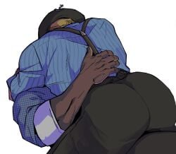 2d 2d_(artwork) arthur_morgan ass ass ass_focus ass_visible_through_clothes big_ass big_ass_(male) big_butt big_butt_(male) bonjourdraws bubble_ass bubble_butt butt_focus charles_smith clothed_male couple couple_(romantic) cowboy cowboy_western dark-skinned_male dark_skin gay gay_male homosexual interracial light-skinned_male light_skin no_sex provocative red_dead_redemption_(series) red_dead_redemption_2 round_ass round_butt seductive seductive_pose video_game_character video_games western