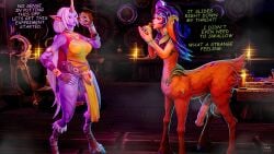 2futas 3d centaur deer_taur futa_on_futa futanari futataur goat growth growth_potion horsecock horsecock_futa intersex league_of_legends lillia_(league_of_legends) muunsfw penis penis_expansion potion soraka