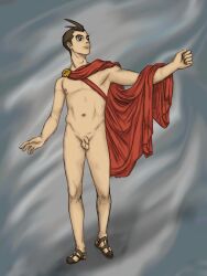 apollo_justice cape_only greek_mythology gyakuten_saiban lindlelewd male male_only small_penis twink