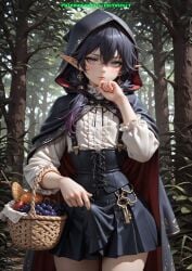 1boy ai_generated balls cosplay elf erection femboy male meybekity otoko_no_ko penis skirt trap yaoi