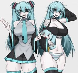 blue_eyes blue_hair hatsune_miku long_lashes panties topwear