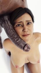 3d 3d_(artwork) dark-skinned_male huge_breasts huge_cock insomniac_games interracial mature_female milf rio_morales roriori spider-man_(ps4)