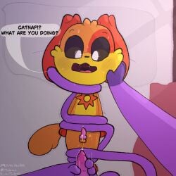1:1 animal_genitalia animal_penis anthro balls bdsm bed bedding black_eyes blanket blush blush_lines bodily_fluids bondage bound canid canine canis catnap_(poppy_playtime) charm_(jewelry) cum cum_on_body cum_on_penis cum_string cumshot dialogue dogday_(poppy_playtime) domestic_cat domestic_dog duo ears_down ejaculation english_text felid feline feline_genitalia feline_penis felis fur furniture genital_fluids genitals head_grab jewelry knot knotted_penis long_ears looking_at_genitalia looking_at_penis male male/male mammal masturbation masturbation_pov mob_entertainment necklace nervous nervous_look nervous_sweat on_bed open_mouth orange_body orange_fur paws penis pillow pivoted_ears poppy_playtime pupils purple_body purple_fur saliva saliva_string smiling_critters sweat sweatdrop tail tail_around_another tail_around_body tail_around_leg tail_around_neck tail_around_partner tail_bondage tail_tied text tinky tongue touching_face url white_pupils yellow_body yellow_fur