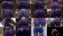 3d animated ass big_ass compilation edit genshin_impact huge_ass kishi leotard mona_(genshin_impact) music sound split_screen tagme twerking video