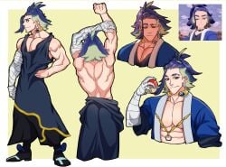 adaman_(pokemon) bara gay muscular muscular_male muto20002 no_visible_genitalia pokemon pokemon_legends:_arceus reference reference_image