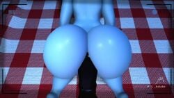 3d_animation _hatabe animated anus big_ass big_butt big_thighs blender blue_skin dildo green_hair hatabe horse_dildo horsecock league_of_legends masturbation night purple_eyes small_breasts solo_female tagme vex_(league_of_legends) video