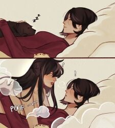 2girls ada_wong blush crossover cuddling female female/female female_on_top female_only kukkiscr naked naked_female nude nude_female resident_evil spy_x_family tagme transformation wholesome yor_briar yor_forger yuri