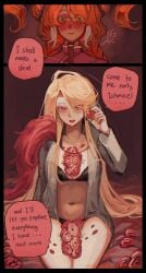 2girls ?! blonde_hair blush blushing don_quixote_(limbus_company) female inviting inviting_to_sex ishmael_(limbus_company) jia_xichun_(limbus_company) lesbian limbus_company lingerie long_hair mircalladesire orange_hair project_moon red_eyes rose sancho_(limbus_company) surprised tagme vampire vampire_girl yuri