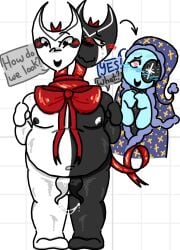 2_heads 2_penises admiring astro_(dandy's_world) chubby chubby_male conjoined conjoined_twins dandy's_world dazzle_(dandy's_world) diphallia diphallism duo fat fat_male feminine feminine_male gay heart_eyes lovestruck male male_breasts male_only moobs penis ransomspool razzle_(dandy's_world) razzle_and_dazzle_(dandy's_world) stupid text text_box text_bubble twins twins_(lore) yaoi