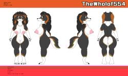 absurd_res anthro brown_eyes canid canine canis collie domestic_dog female fur herding_dog hi_res layla_(thewholof554) mammal model_sheet multicolored_body multicolored_fur pastoral_dog rough_collie sheepdog solo thewholof554
