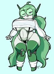 1girls big_breasts bit_(zedrin) breasts busty clothing female female_only glasses huge_breasts large_breasts looking_at_viewer original png robot robot_girl solo thick_thighs underboob wide_hips zedrin